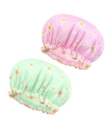 Uraqt Waterproof Shower Hood - 2 Pack Large Elastic Reusable Shower Caps for Women | Perfect for Home Hotel and Travel - Buy Online on GoSupps.com