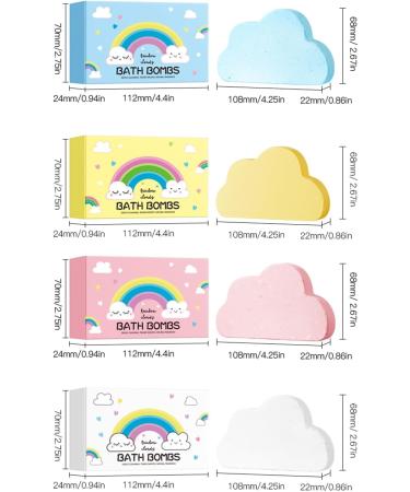 Rainbow Clouds Bain Boule De Sel Bombes De Bain Bombes De Bain Moussantes Biologiques L'apparence Des Nuages Arc - En - Ciel Relaxation Pendant Le Bain Hydrate En Douceur 4PCS - Buy Online on GoSupps.com