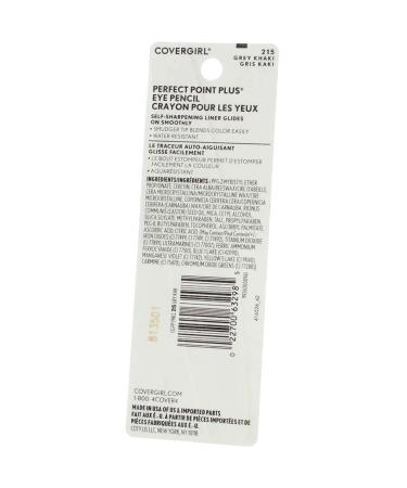 Covergirl Perfect Point Plus Eye Pencil 215 Grey Khaki - 0.008 oz | Smooth, Long-Lasting Eyeliner - Buy Online on GoSupps.com