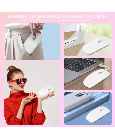 URAQT Mini Gel Nail Lamp - Portable 6W UV LED Nail Dryer with USB, Professional Nail Art Tool for Gel Polish - Perfect Gift for Thanksgiving & Christmas - Buy Online on GoSupps.com
