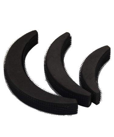 Aeromdale DIY Hair Bumpit Volume Beehive Hair Bump Hair Pad Haight Tools 1 Set/3 Pieces Black