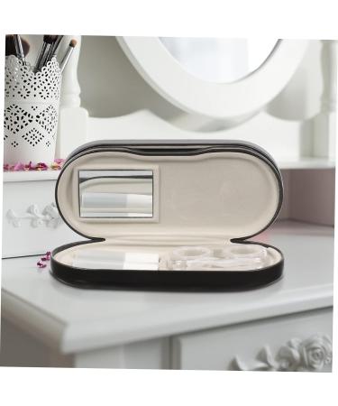 Solustrie Double-Layer Glasses Case - Travel Eyewear Storage for Contact Lenses & Glasses | Large Decorative Lensetui - Buy Online on GoSupps.com