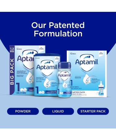 Aptamil 1 First Infant Baby Milk - 200ml - Pack of 12 - Buy Online on GoSupps.com
