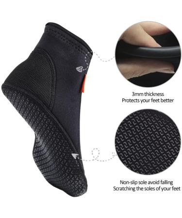 SARHLIO 3mm Neoprene Diving Socks | Reinforced Toe & Heel | Wetsuit Socks for Swimming, Kayaking, Surfing | Large - Buy Online on GoSupps.com