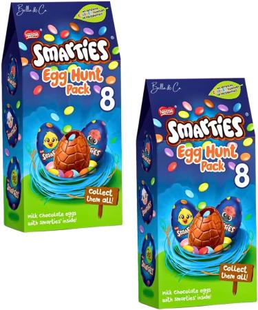2x Smarties Easter Eggs Hunt Gift Box | Easter Eggs Chocolate | Chocolate Easter Egg 2023 | Creme Eggs | Perfect for Egg Hunt | Chocolate Gifts | Thank You Gifts | Easter Party | 140g - Buy Online on GoSupps.com