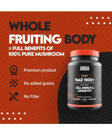 UTOYA NAD 1500+ Nicotinamide Riboside Supplements - Trans-Resveratrol Supplement Supports Cellular Energy Metabolism & Repair Vitality Healthy Aging - Vegan/Gluten Free - 90 Capsules - Buy Online on GoSupps.com
