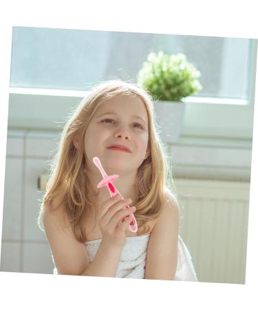 iPetBoom Silicone Finger Toothbrush for Toddlers - Portable Baby Tooth Cleaning Tool & Bite Ring - Pink 1 Pack - Buy Online on GoSupps.com