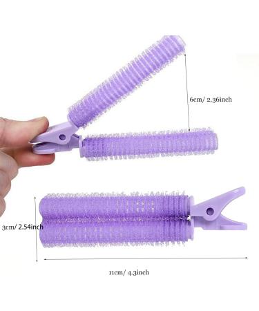 Hair Root Fluffy Clip 4 Pcs Non-Slip Cold Wave Curling Iron for Home Showers Salon DIY Styling Tools (Purple) - Buy Online on GoSupps.com