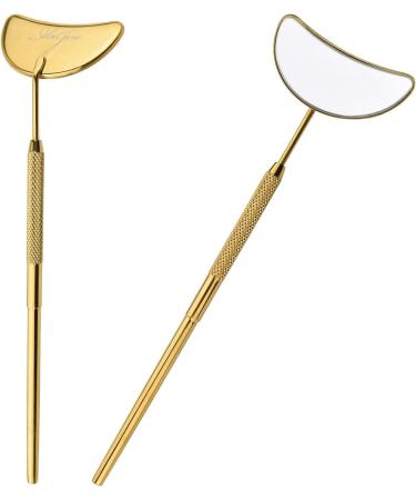 Buy Gold LASH Mirror for Eyelash Extensions | Half Moon Tool for Lash Supplies | Ida Jane - Buy Online on GoSupps.com