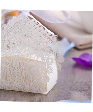 SEWACC 50 Pcs Boxes Candy Containers Wedding Favor Bags Design Vintage Gift Box White 1 count (Pack of 1) White - Buy Online on GoSupps.com