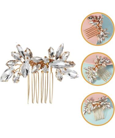 DEARMAMY Hair Comb Flower Rhinestone Hair Decoration Bride Hair Side Comb Hair Accessory - Buy Online on GoSupps.com