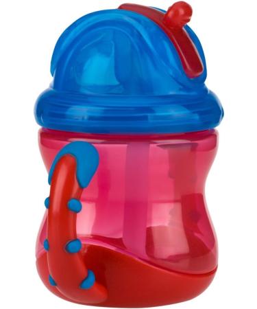 Nuby Two-Handle Flip N' Sip Straw Cup 8oz - Colors May Vary | BPA-Free Straw Sippy Cup - Buy Online on GoSupps.com