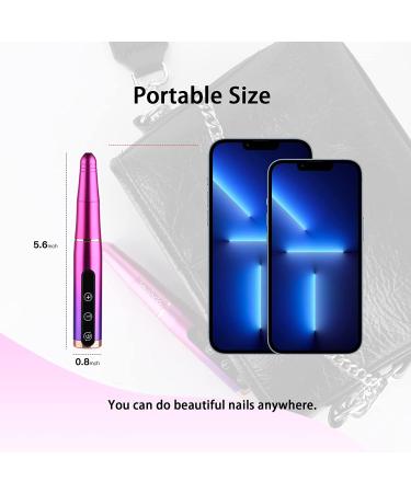 Lavinda Aurora Cordless Nail Drill Kit - Rechargeable Electric File for Gel & Acrylic Nails with 12Pcs Bits - Portable E-File for Beginners - Buy Online on GoSupps.com