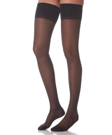 SCUDOTEX stockings 140 denier knitted compression medium to strong 19-22 Hg color black size 5