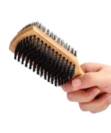 Double-Sided Wooden Beard Brush for Men | Multifunctional Shaving Tool 5.5 x 17.5 cm | International Shipping Available - Buy Online on GoSupps.com