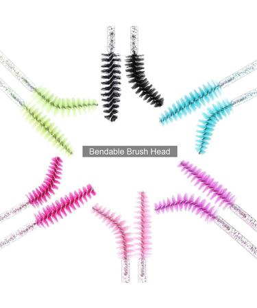 Eyelash Wands Disposable Mascara Wands Crystal Eye Brush Mascara Wand Thick Spoolie Eyelash Brush Spoolies for Lashes Extension eyelash brushes - Buy Online on GoSupps.com