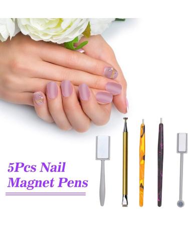 Nail Art Magnet Pen Double Head Flower Design Pen Magnetic Pick-Up Tool Cat Eye Magnetic Stick Flower Magnet Pen - Buy Online on GoSupps.com