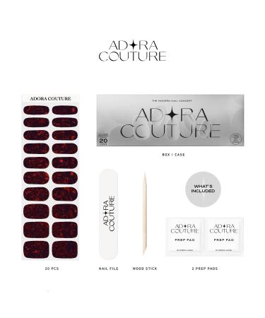 Buy Semi Cured Gel Nail Strips - 20pcs Red Ruby Nail Art Stickers | Full Decal Nail Wraps for Women | UV Light Required Gel Nail Stickers | M Ruby Red Garnet - Buy Online on GoSupps.com