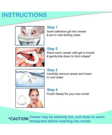 Fluktrix 4-Piece Clip-In Silicone Teeth - Cosmetic Prostheses for Instant Smile Makeover - Buy Online on GoSupps.com