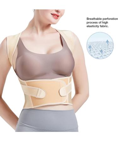 DFHBFG Posture Corrector Brace - Adjustable Clavicle Support for Better Posture | Unisex Medium Beige - Buy Online on GoSupps.com