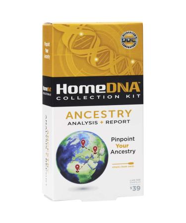 HomeDNA Ancestry Analysis + Report | Choose The Test That's Right for You | at-Home DNA Test Kit | Lab Fees NOT Included | Kit ONLY