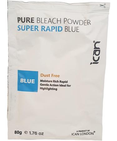 ican london dust free rapid blue hair bleach powder 80 g