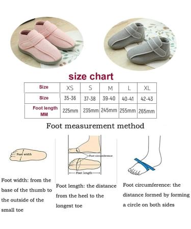 fohapfam Women's Adjustable Orthopedic Wide Width Walking House Slippers - Grey - M Medium - Buy Online on GoSupps.com