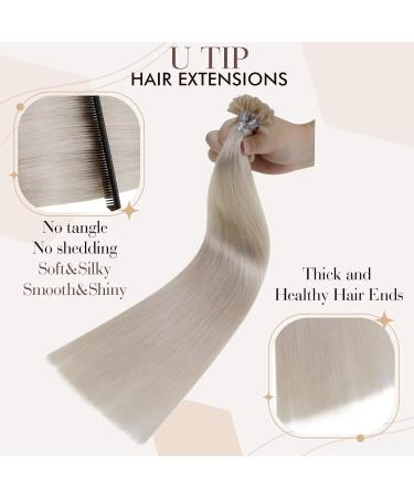 Hetto Real Hair Boning Extensions - Platinum Blonde #60 | 50g 40cm (16 inch) Remy Hot Fusion Hair Recovery - Buy Online on GoSupps.com