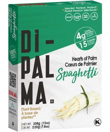 DiPalma - Low Carb Gluten Free Hearts of Palm Spaghetti Style Pasta | 4g of Carbs | 12 Unit Pouch per Pack (12-Pack) - Buy Online on GoSupps.com