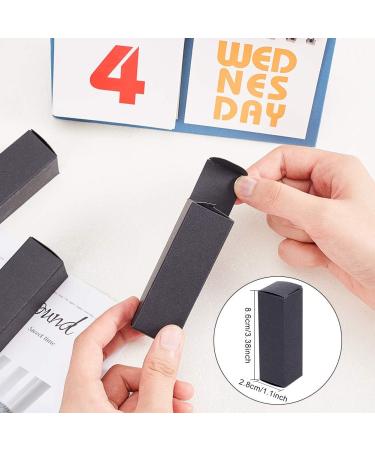 BENECREAT 50 Pack Black Kraft Paper Lipstick Box for Wedding Packaging - 3.5x1x1 Inch (Pack of 50) - Buy Online on GoSupps.com