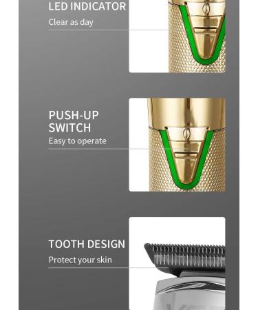 Metal Hair Clippers - Electric Gold Hair Clipper for Home & Salon | Rechargeable Durable & High-Performance - Buy Online on GoSupps.com