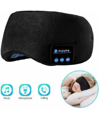 Bluetooth Sleep Headphones Wireless Bluetooth Eye Mask for Sleeping 5.3 Headphones Music Mask for Sports Sleeping Air Travel and Relaxation 19"-25" (Black) Black/White - Buy Online on GoSupps.com