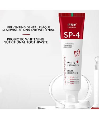 Probiotic Whitening Toothpaste SP-4 | Bright White Formula for Teeth Strengthening & Lightening | Best Whitening Toothpaste for a Radiant Smile - Buy Online on GoSupps.com