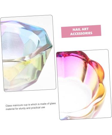 minkissy 10 Pcs Nail Cup Crystal Colored Glass Brush Washing Container Glass Nail Art Cup Nail Dish Nail Liquid Cup Nail Art Accessories Dish for Acrylic Nails Acrylic Nail Tools Shot Glass - Buy Online on GoSupps.com