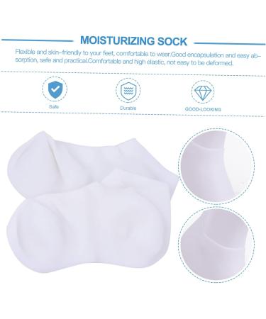 1 Pair Protective Socks Spa Socks Lotion Infused Socks Hard Skin Repair Socks Calcetines para Mujer Socks for Cracked Heels Moisturizing Heel Protector Miss White Sebs Breathable - Buy Online on GoSupps.com