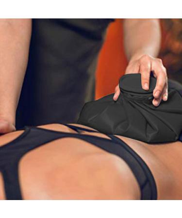 Ice Pack | Instant Waterproof Ice Cold Compress Ice Pack for Hip Shoulder Knee Back Heat and Cold Bag for Swelling Bruises Rossev Black 6 Inches - Buy Online on GoSupps.com