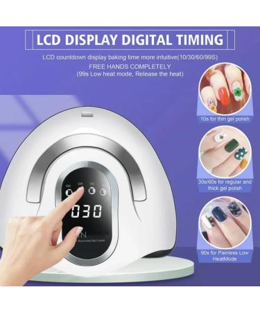 Nail Lamp 280W Gel Nail Lamp Nail Dryer UV Lamps for Gel Nails LED Nail Lamp with Automatic Sensor / 4 Timer Setting Home and Salon - Buy Online on GoSupps.com