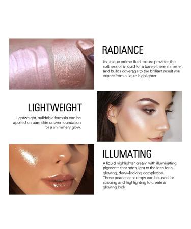 SACE LADY Liquid Highlighter Set - Rose Gold & Champagne Shimmer | Ultra-Smooth Illuminator for Face & Body - Buy Online on GoSupps.com