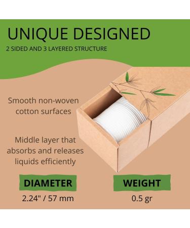 Cotton Rounds Makeup Remover Pads 100% Pure Cotton Lint Free Eco-Friendly & Hypoalergenic Use as Makeup Applicator Nail Polish Remover or Baby Care Pad Kraft Box - Buy Online on GoSupps.com