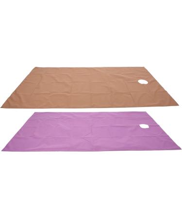 Verdant Touch Spa Beautyblock - Waterproof Massage Bed with Facial Hole 200x115 cm Violet & Dark Coffee | Perfect for Spa & Home Use - Buy Online on GoSupps.com
