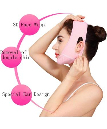 Face Slimming Strap V Shaped Slimming Mask Double Chin Reducer Pain-Free Facial Lifting Bandage For Eliminates Sagging Skin Lifting Firming anti wrinkle anti aging (Pink) - Buy Online on GoSupps.com