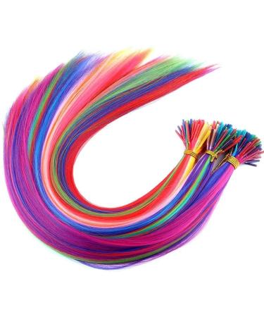 Microlink Hair Extensions Kit - 21 Synthetic I-Tip Keratin Fusion Hairpieces | 90-100 Strands Multi-Colored with Tools - Buy Online on GoSupps.com