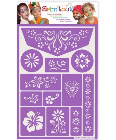Set of 3 Makeup Stencils - Flowers Cats Butterflies & Fairies + Wooden Bookmark Ruler | Blumie - Buy Online on GoSupps.com