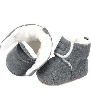MASOCIO Baby Winter Booties | Infant Soft Sole Boots 12-18 Months | Gray - Buy Online on GoSupps.com