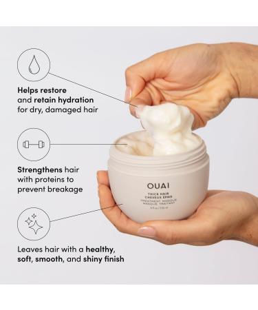 OUAI Scalp & Hair Treatment Bundle Serum - 2 Fl Oz. -  and Masque for Moisturized - 8 Fl Oz. - Buy Online on GoSupps.com