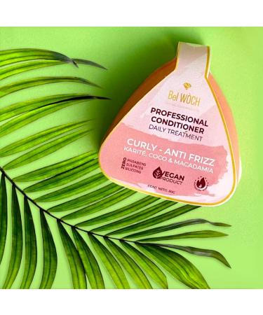 BEL WOCH Premium Anti Frizz Conditioner - 100% Natural Organic Curly Hair Care | Nourishes Promotes Growth & Shine | Paraben Phthalate & Sulfate Free - Buy Online on GoSupps.com