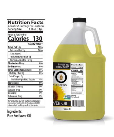 AVO Non-GMO High Oleic Sunflower Oil - 1 Gallon | Ideal for General Cooking - Buy Online on GoSupps.com