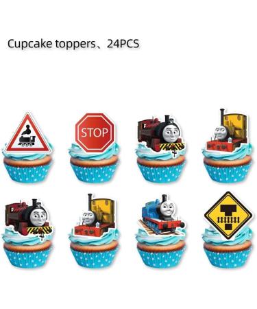 25 Pcs Train and His Friends Cupcake Topper Picks Train and His Friends Themed Cupcake Toppers Cake Topper for Birthday Party and Baby Shower - Buy Online on GoSupps.com