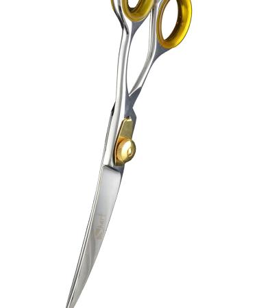 Sharf Gold Touch 7.5 Inch Curved Pet Grooming Shears | 440c Stainless Steel Japanese Scissors for Dogs - Buy Online on GoSupps.com
