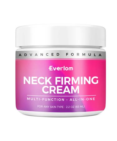 Everlom Neck Firming Cream - 65 ML Advanced Formula Moisturizer For Firming, Tightening, Lifting Loose Skin On Neck, Jawline, Chest Area - Large Anti Aging Neck Cream For All Skin Types